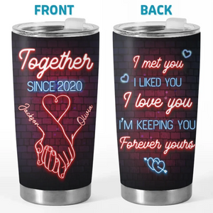 Together, We've Created Our Forever - Couple Personalized Custom Tumbler - Christmas Gift For Husband Wife, Anniversary