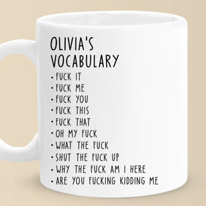 My Work Lexicon - Coworker Personalized Custom Mug - Gift For Coworkers, Work Friends, Colleagues