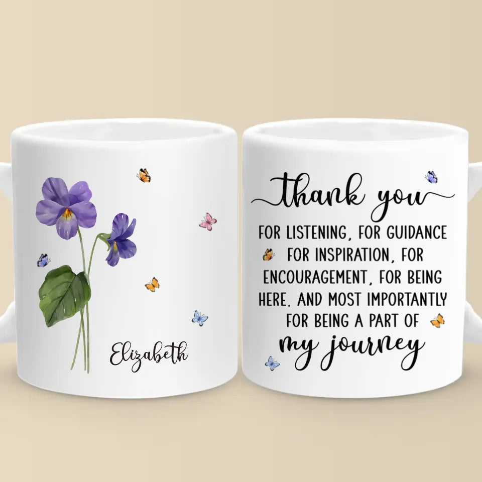 Thank You From The Bottom Of My Heart - Bestie Personalized Custom Mug - Christmas Gift For Best Friends, BFF, Sisters