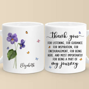 Thank You From The Bottom Of My Heart - Bestie Personalized Custom Mug - Christmas Gift For Best Friends, BFF, Sisters