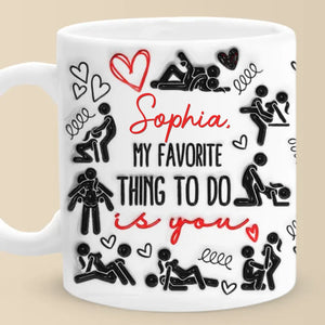 The Best Part Of My Day Is Spending It With You - Couple Personalized Custom 3D Inflated Effect Printed Mug - Christmas Gift For Husband Wife, Anniversary