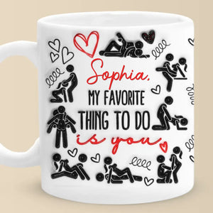 The Best Part Of My Day Is Spending It With You - Couple Personalized Custom 3D Inflated Effect Printed Mug - Christmas Gift For Husband Wife, Anniversary