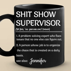 The Cool-Headed Problem Solver - Coworker Personalized Custom Black Mug - Christmas Gift For Coworkers, Work Friends, Colleagues