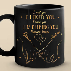 You’ll Always Be My Favorite Person - Couple Personalized Custom Black Mug - Gift For Husband Wife, Anniversary