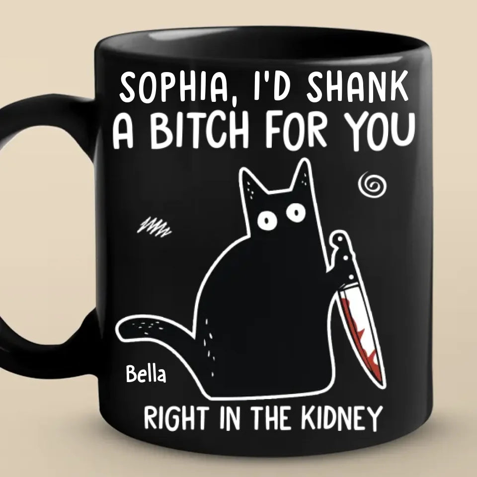 Laughter Here, Together Always - Friend Personalized Custom Black Mug - Christmas Gift For Best Friends, Sisters, Family Members, Coworkers