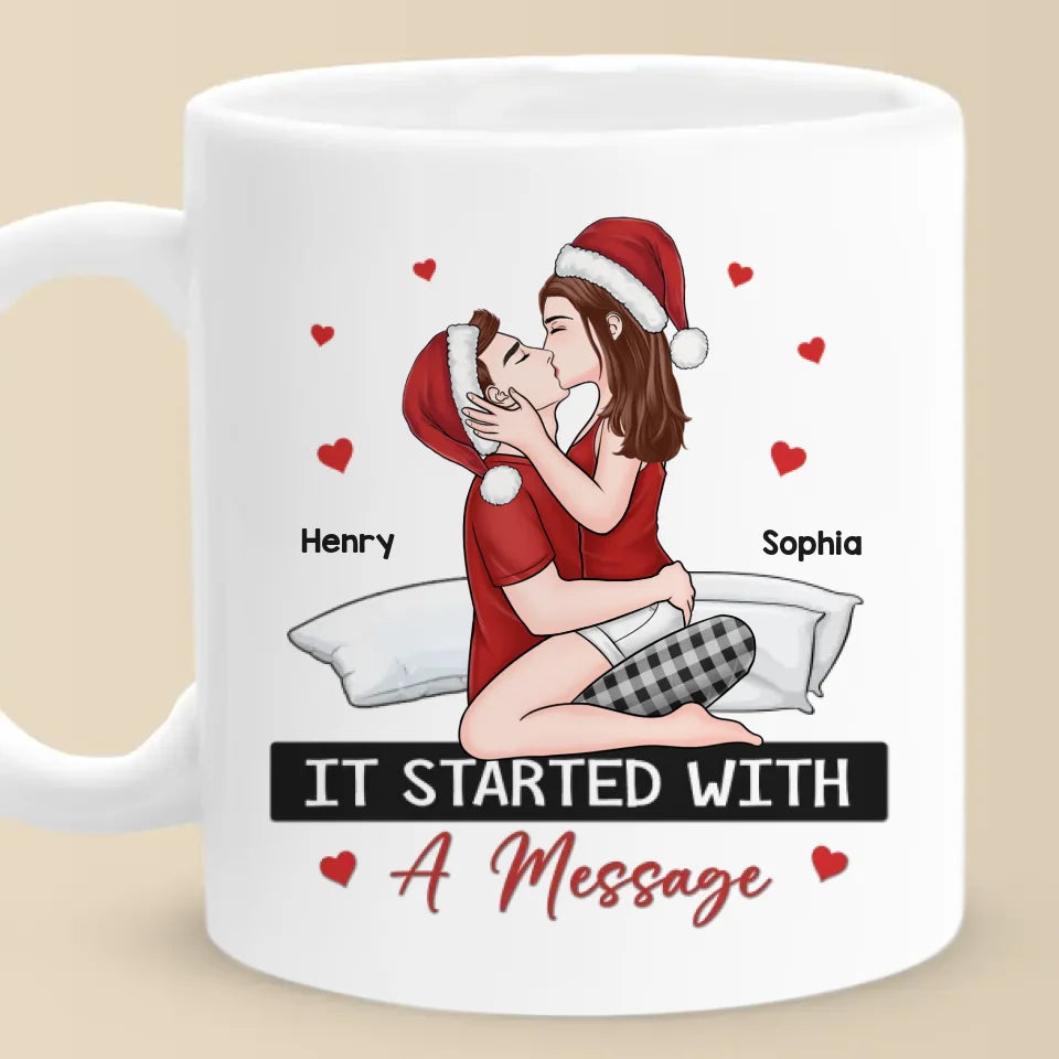 Every Kiss Is A Promise Of Forever - Couple Personalized Custom Mug - Christmas Gift For Husband Wife, Anniversary