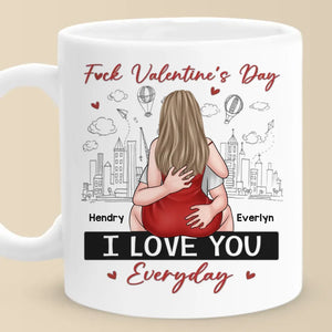 Sit On My Face I Mean I Love You - Couple Personalized Custom Mug - Valentine Gift For Husband Wife, Anniversary