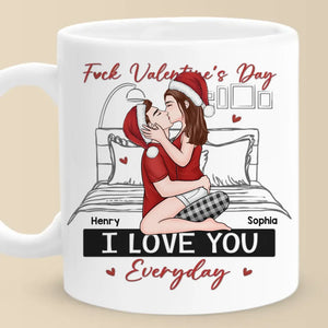 I Love You More Than Chocolate - Couple Personalized Custom Mug - Valentine Gift For Husband Wife, Anniversary