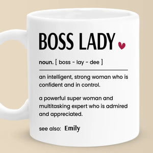 Boss Lady Vibes Only - Friend Personalized Custom Mug - Christmas Gift For Best Friends, Sisters, Family Members, Coworkers