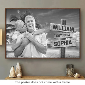 Custom Photo With You, I've Found My Home - Couple Personalized Custom Horizontal Poster - Gift For Husband Wife, Anniversary