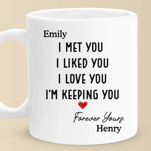 I Was Yours Since The Moment I Saw You - Couple Personalized Custom Mug - Christmas Gift For Husband Wife, Anniversary