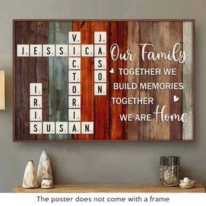 Family Love Is The Strongest Foundation - Family Personalized Custom Horizontal Poster - Christmas Gift For Family Members