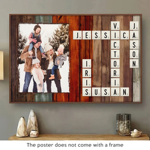 Custom Photo Heart Full Of Love, Home Full Of Family - Family Personalized Custom Horizontal Poster - Christmas Gift For Family Members