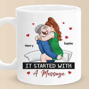 Your Kiss Is The Language My Heart Speaks - Couple Personalized Custom Mug - Christmas Gift For Husband Wife, Anniversary