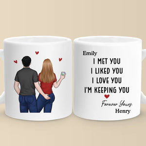 Meeting You Changed Everything - Couple Personalized Custom Mug - Gift For Husband Wife, Anniversary