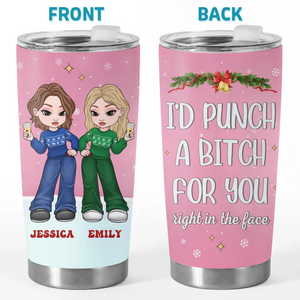 Best Friends Are The Best Therapy - Bestie Personalized Custom Tumbler - Christmas Gift For Best Friends, BFF, Sisters