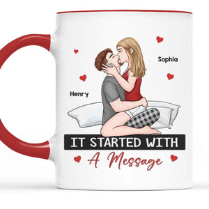 One Kiss, A Thousand Promises - Couple Personalized Custom Mug - Christmas Gift For Husband Wife, Anniversary