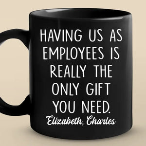 All Smiles With My Work Buddies - Coworker Personalized Custom Black Mug - Gift For Coworkers, Work Friends, Colleagues