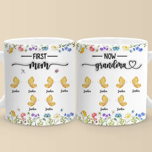 Like Butterflies, Their Love Transcends Generations - Family Personalized Custom 3D Inflated Effect Printed Mug - Gift For Mom, Grandma