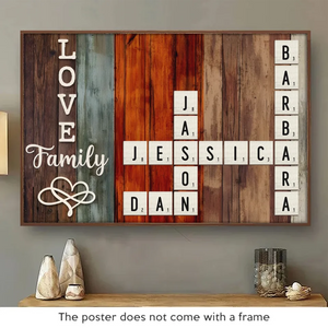 Love Grows Best In Little Houses - Family Personalized Custom Horizontal Poster - Christmas Gift For Family Members