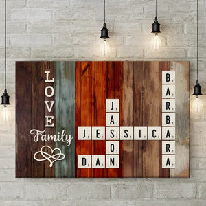 Love Grows Best In Little Houses - Family Personalized Custom Horizontal Poster - Christmas Gift For Family Members