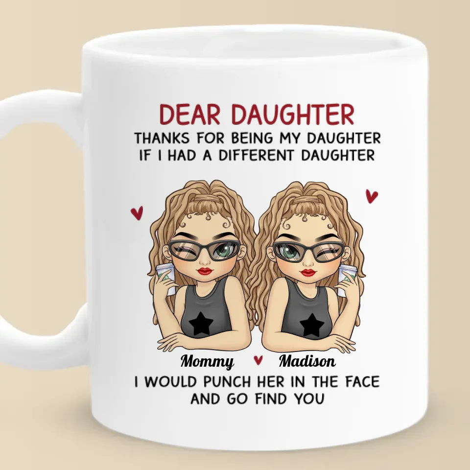 A Daughter Is A Reflection Of Her Mother’s Love - Family Personalized Custom Mug - Gift For Mom, Daughter