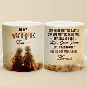 Two Hearts, One Soul - Couple Personalized Custom Mug - Gift For Husband Wife, Anniversary