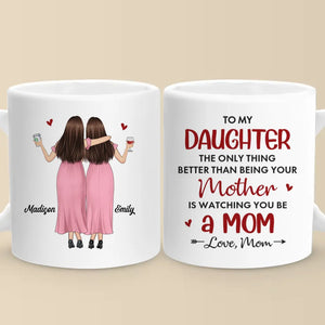 The Greatest Joy Of Being Your Mother Is Seeing You Become An Amazing Mom - Family Personalized Custom Mug - Gift For Daughter