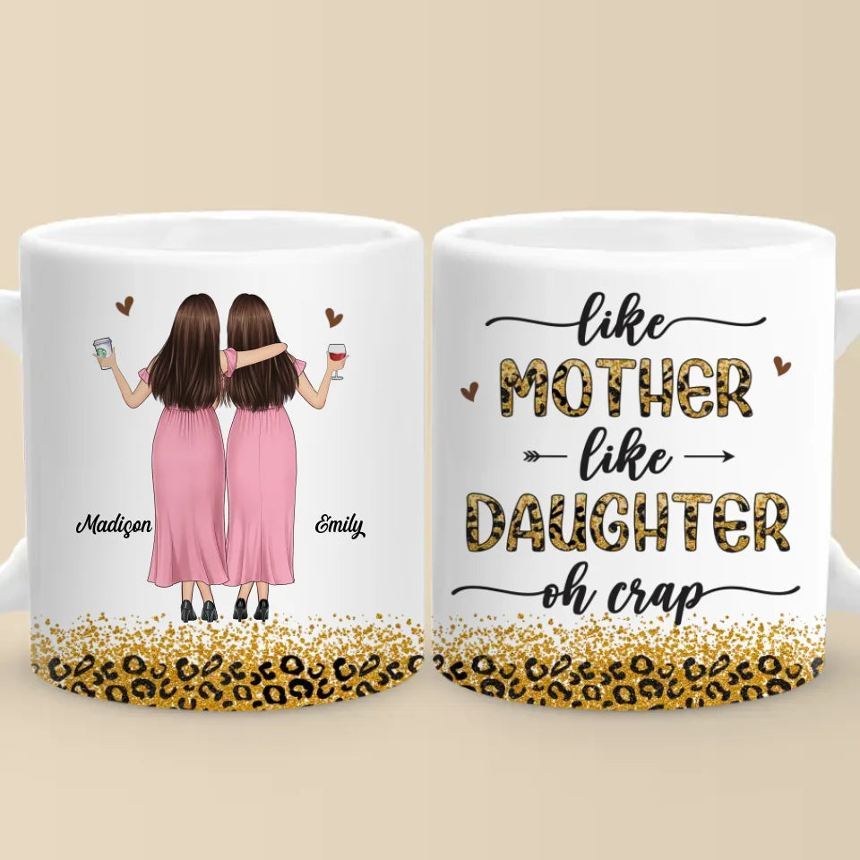 Daughter By Birth, Friend By Choice - Family Personalized Custom Mug - Gift For Mom, Daughter