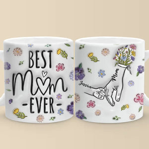 Her Hand, My Anchor In The Storm - Family Personalized Custom 3D Inflated Effect Printed Mug - Gift For Mom, Grandma