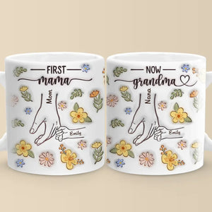 A Grandma’s Love Knows No Bounds - Family Personalized Custom 3D Inflated Effect Printed Mug - Gift For Mom, Grandma