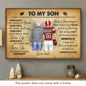 Football First, Everything Else Later - Family Personalized Custom Horizontal Poster - Gift For Family Members, Sport Lovers, Sport Players