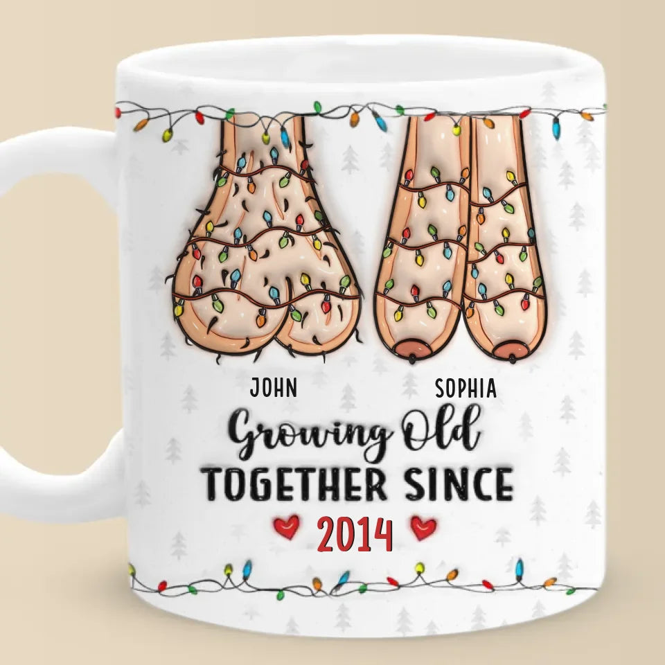 I Want To Grow Old With You, And Love You More Every Single Day - Couple Personalized Custom 3D Inflated Effect Printed Mug - Christmas Gift For Husband Wife, Anniversary