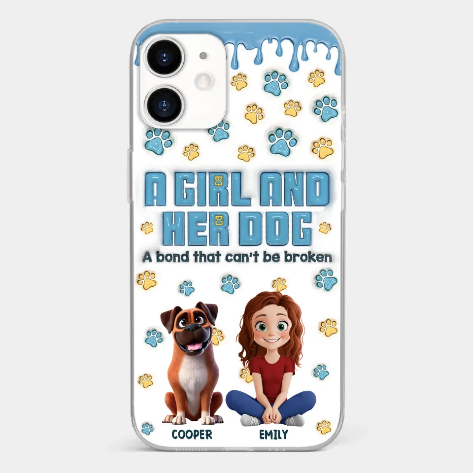 A Bond That Can't Be Broken - Dog Personalized Custom 3D Inflated Effect Printed Clear Phone Case - Gift For Pet Owners, Pet Lovers