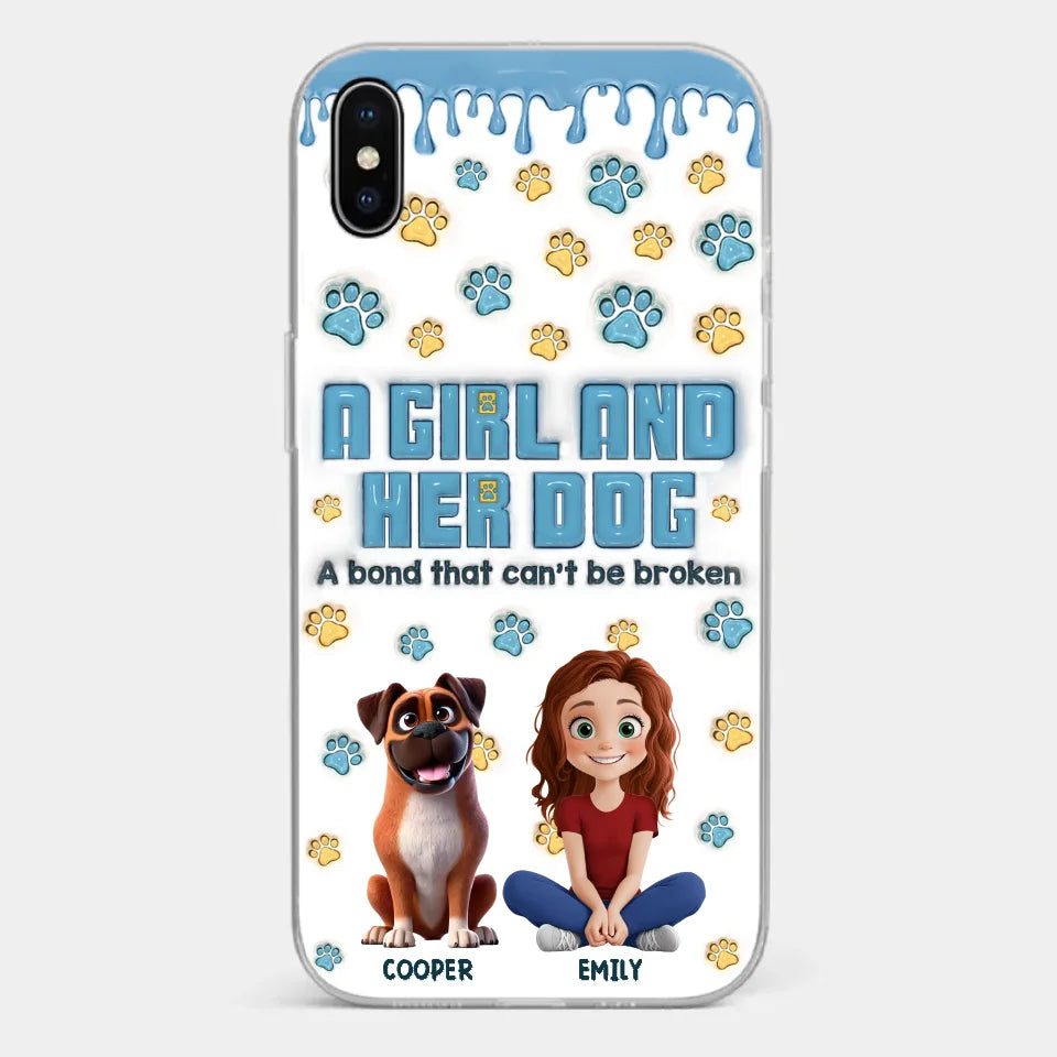 A Bond That Can't Be Broken - Dog Personalized Custom 3D Inflated Effect Printed Clear Phone Case - Gift For Pet Owners, Pet Lovers