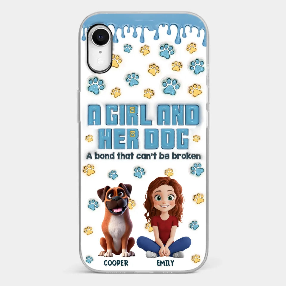 A Bond That Can't Be Broken - Dog Personalized Custom 3D Inflated Effect Printed Clear Phone Case - Gift For Pet Owners, Pet Lovers