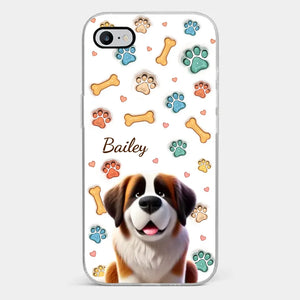 Furry Friends, Forever Loved - Dog Personalized Custom 3D Inflated Effect Printed Clear Phone Case - Gift For Pet Owners, Pet Lovers