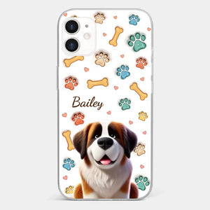 Furry Friends, Forever Loved - Dog Personalized Custom 3D Inflated Effect Printed Clear Phone Case - Gift For Pet Owners, Pet Lovers