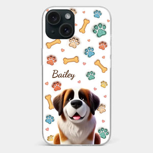 Furry Friends, Forever Loved - Dog Personalized Custom 3D Inflated Effect Printed Clear Phone Case - Gift For Pet Owners, Pet Lovers