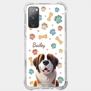 Furry Friends, Forever Loved - Dog Personalized Custom 3D Inflated Effect Printed Clear Phone Case - Gift For Pet Owners, Pet Lovers