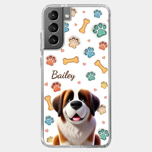 Furry Friends, Forever Loved - Dog Personalized Custom 3D Inflated Effect Printed Clear Phone Case - Gift For Pet Owners, Pet Lovers