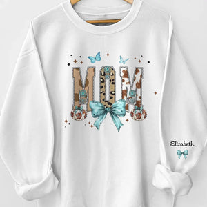 Grandma’s Love Inspires, Mom’s Love Nurtures - Family Personalized Custom Unisex Sweatshirt, Hoodie With Design On Sleeve - Gift For Mom, Grandma