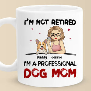 A Professional Dog Mom - Dog Personalized Custom Mug - Appreciation, Retirement Gift For Coworkers, Work Friends, Colleagues, Family Members, Pet Owners, Pet Lovers