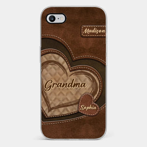 Grandma’s Sweethearts - Family Personalized Custom Clear Phone Case - Gift For Mom, Grandma