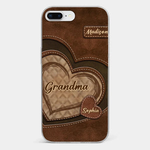 Grandma’s Sweethearts - Family Personalized Custom Clear Phone Case - Gift For Mom, Grandma