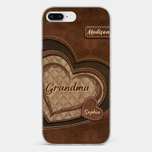 Grandma’s Sweethearts - Family Personalized Custom Clear Phone Case - Gift For Mom, Grandma