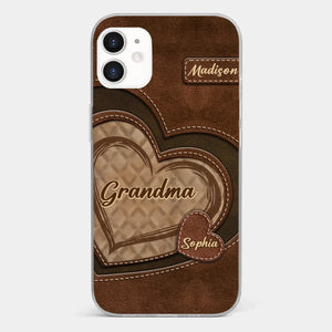 Grandma’s Sweethearts - Family Personalized Custom Clear Phone Case - Gift For Mom, Grandma