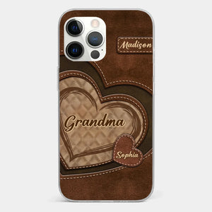 Grandma’s Sweethearts - Family Personalized Custom Clear Phone Case - Gift For Mom, Grandma