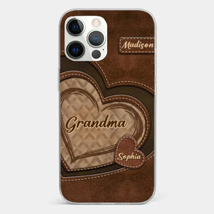 Grandma’s Sweethearts - Family Personalized Custom Clear Phone Case - Gift For Mom, Grandma