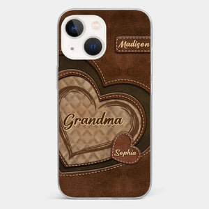 Grandma’s Sweethearts - Family Personalized Custom Clear Phone Case - Gift For Mom, Grandma